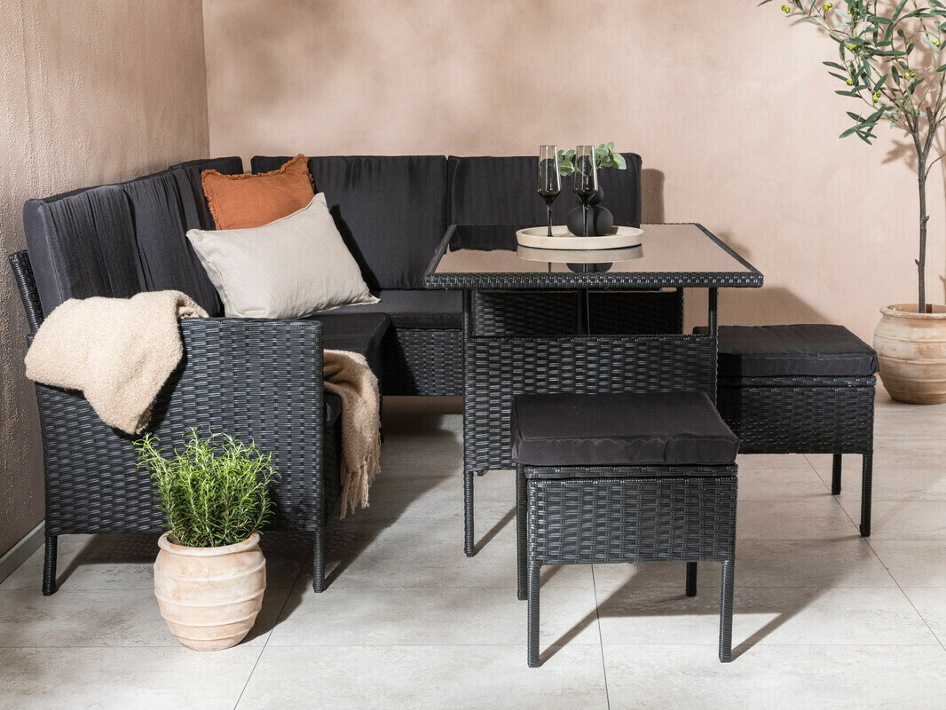 Conjunto de muebles de exterior Dallas 3125 (Negro)