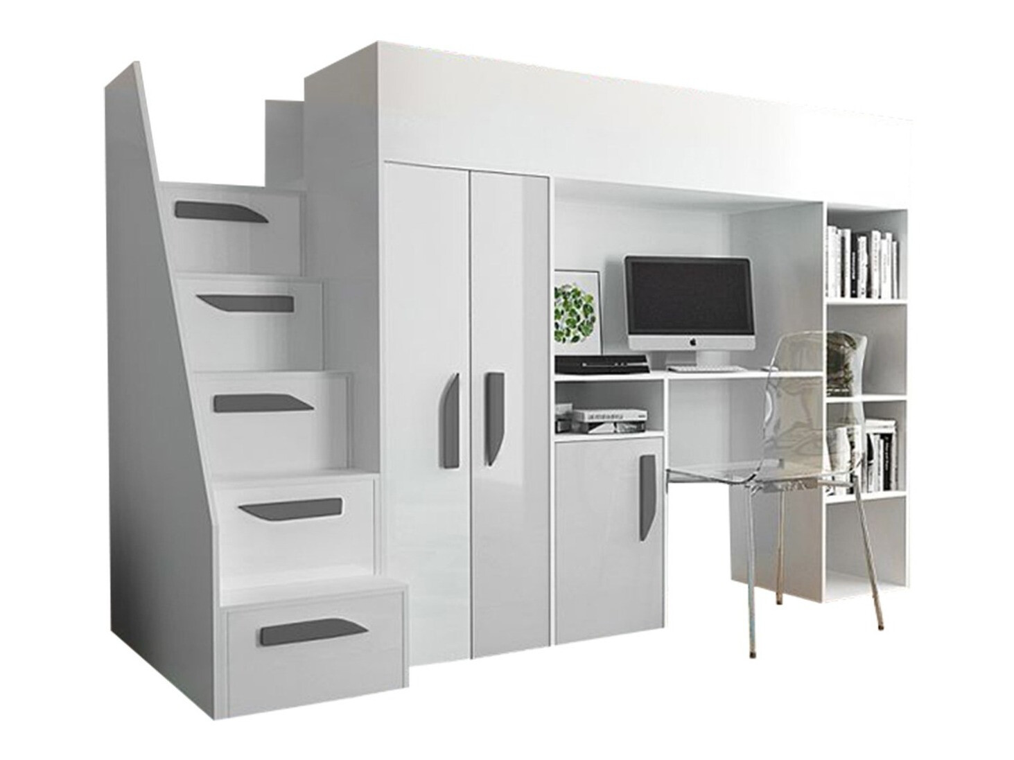 Litera Hartford 192 (Blanco + Blanco brillante + Gris brillante)
