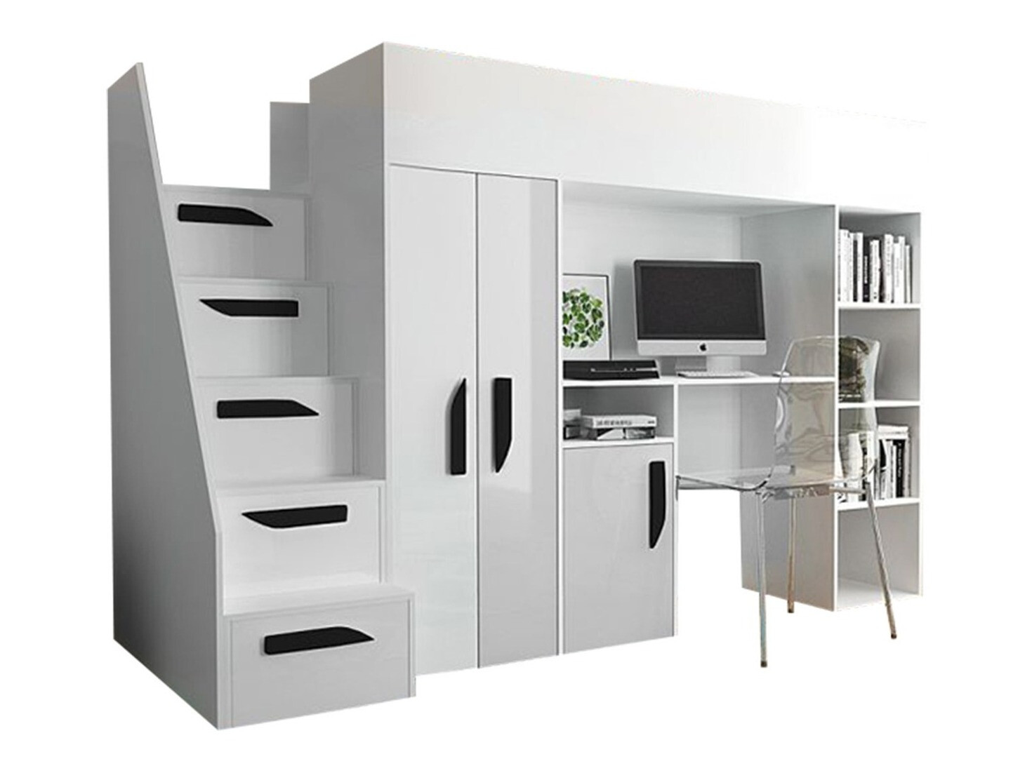 Litera Hartford 192 (Blanco + Blanco brillante + Negro brillante)