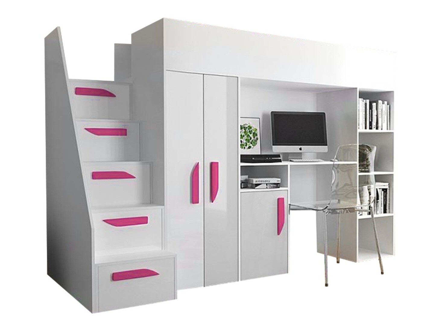 Litera Hartford 192 (Blanco + Blanco brillante + Rosa brillante)