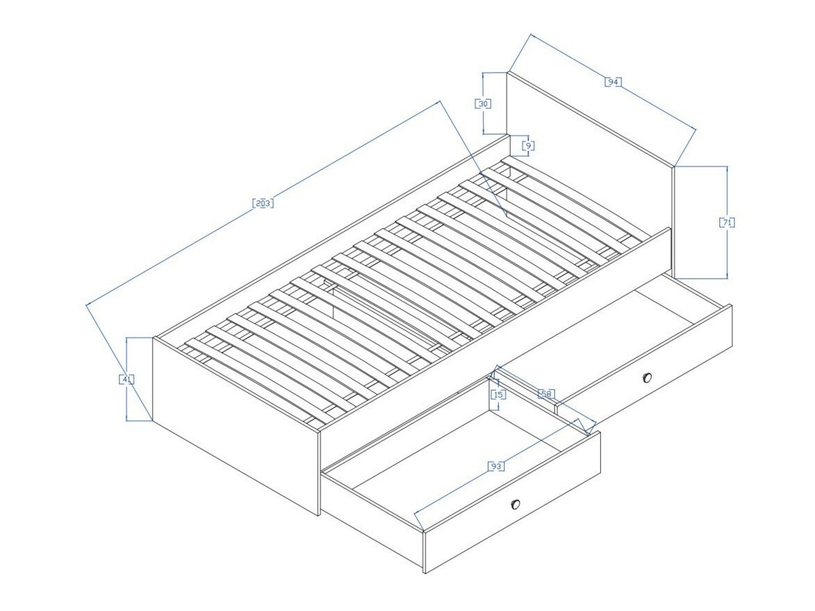Cama Mirelbu 112 (Roble Artisan + Blanco brillante + Negro)