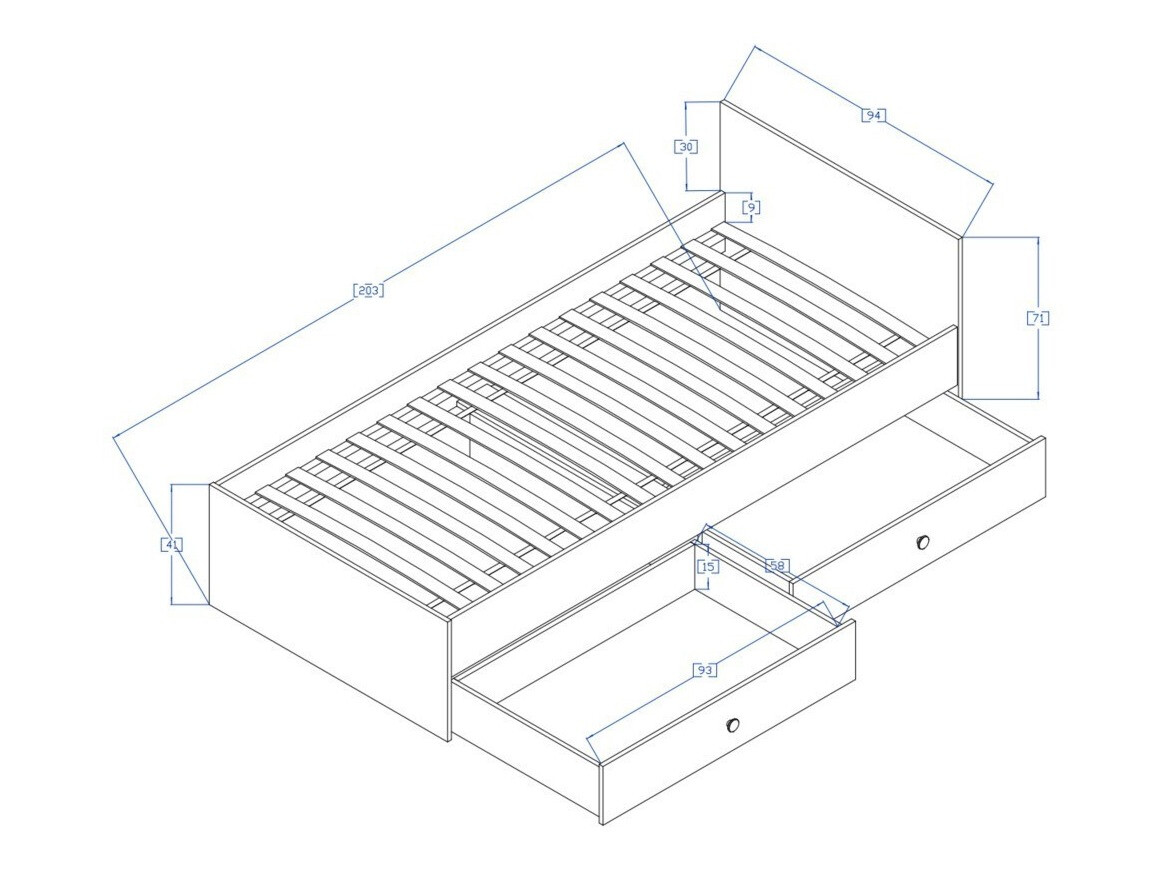 Cama Mirelbu 112 (Roble Artisan + Blanco + Negro)