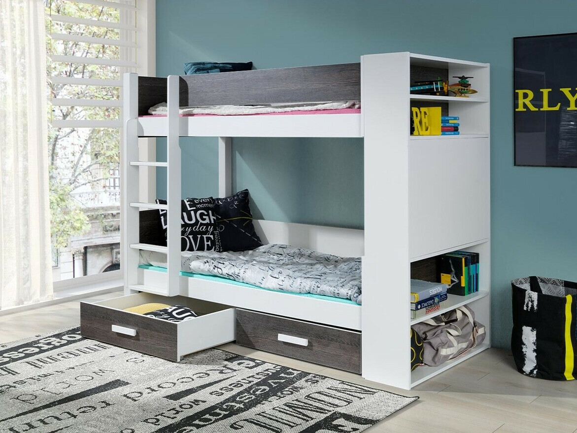 Litera Henderson 141 (Blanco + Oscuro Zebrano)