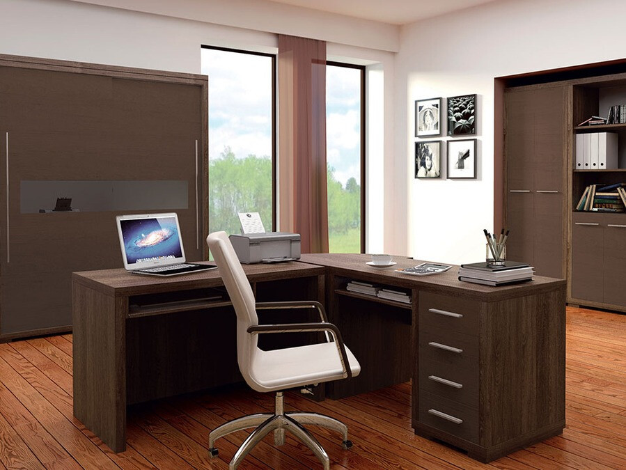 Mesa de oficina Fiomeri 120 (Roble santana oscuro)