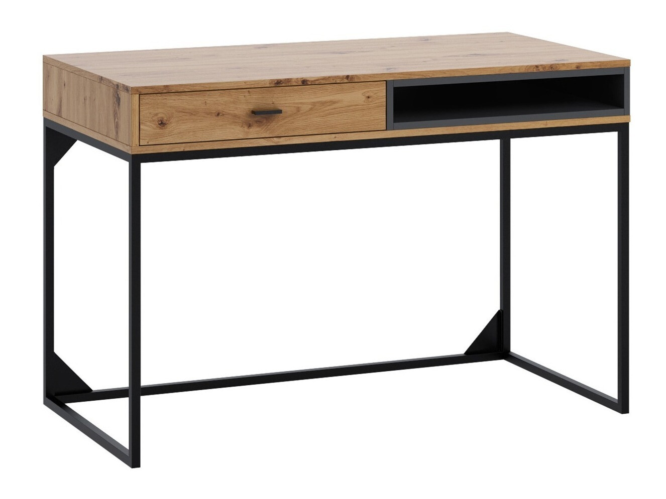 Mesa de oficina Baltesi 110 (Roble Artisan + Negro)
