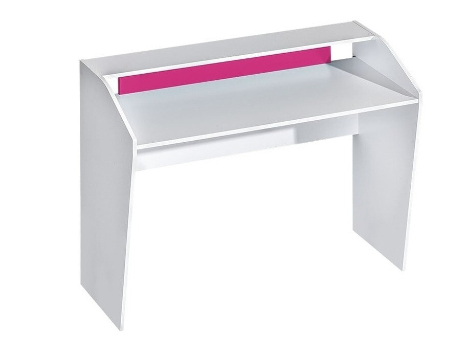 Mesa de oficina Sorviru 100 (Blanco + Rosa)