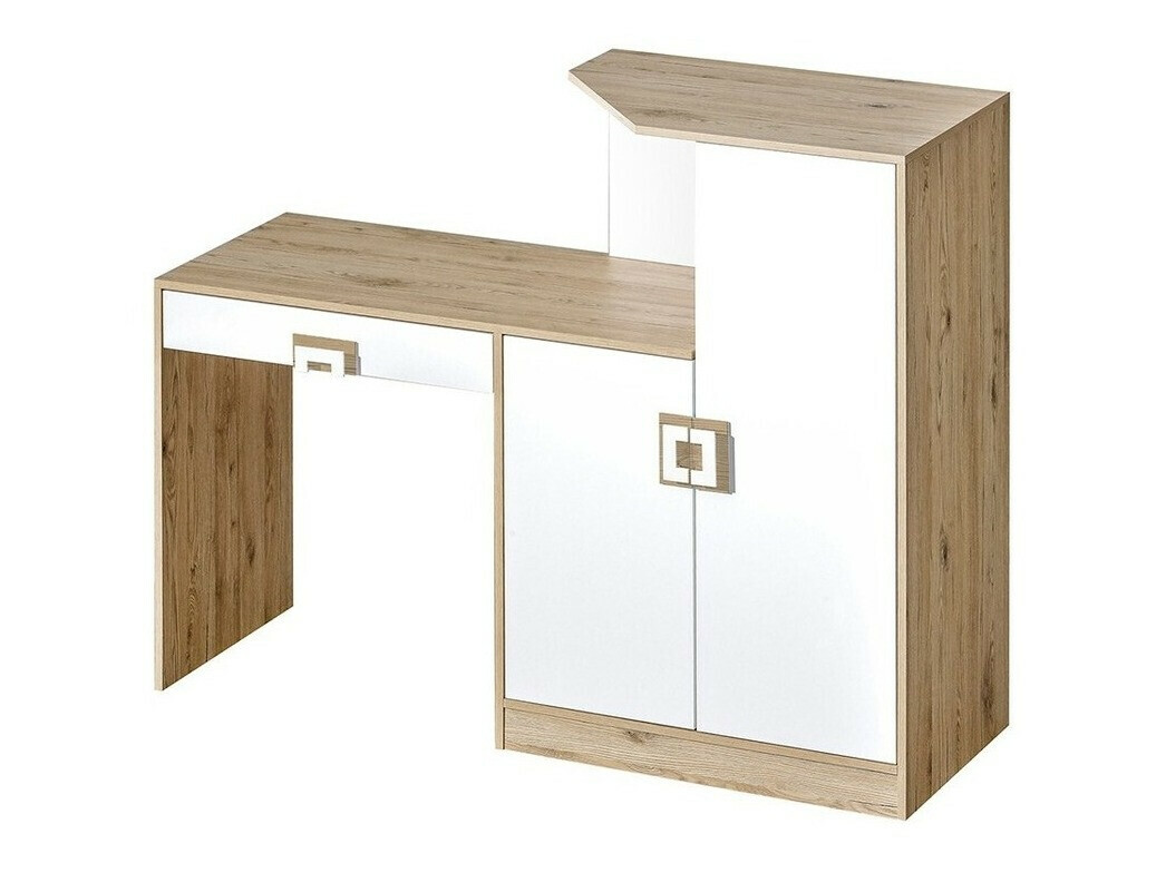 Mesa de oficina Tolfere 105 (Roble claro + Blanco)