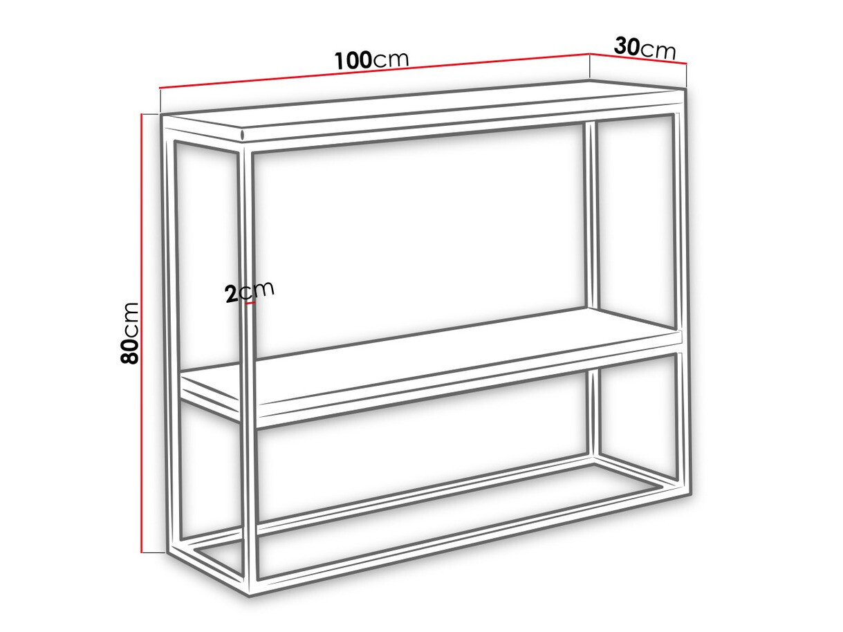 Consola Indiana A105 (Negro + Mármol negro)