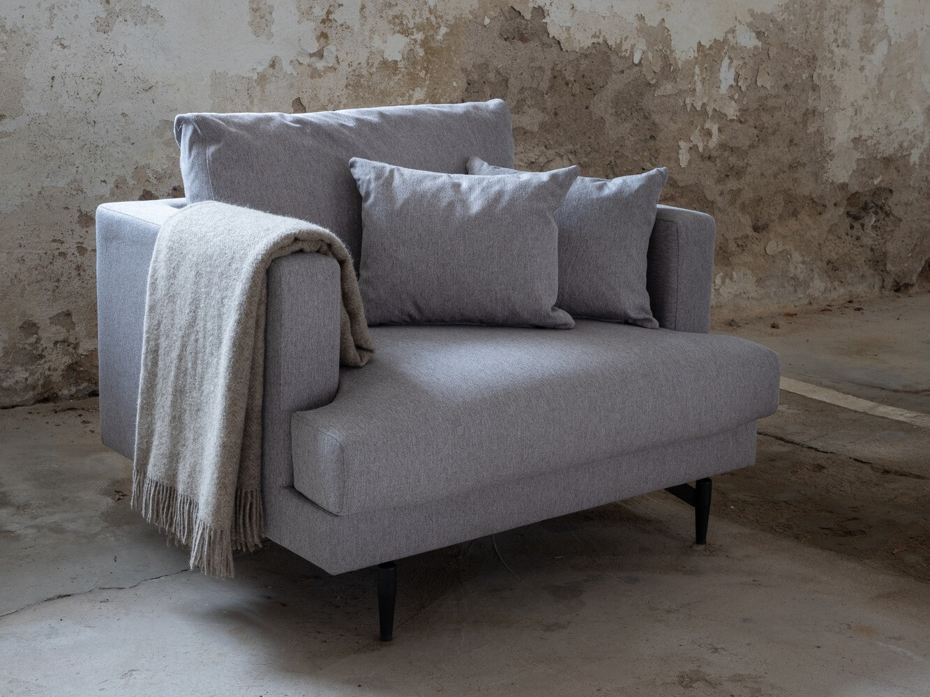 Sillón Dallas 1703 (Gris claro + Negro)