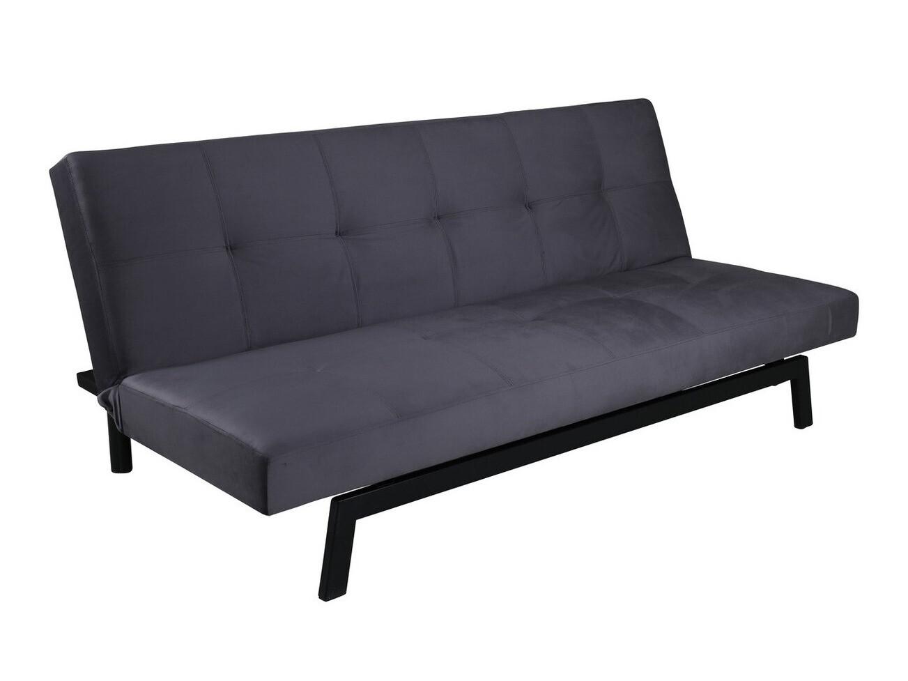 Sofá-cama Dallas 1710 (Gris oscuro + Negro)
