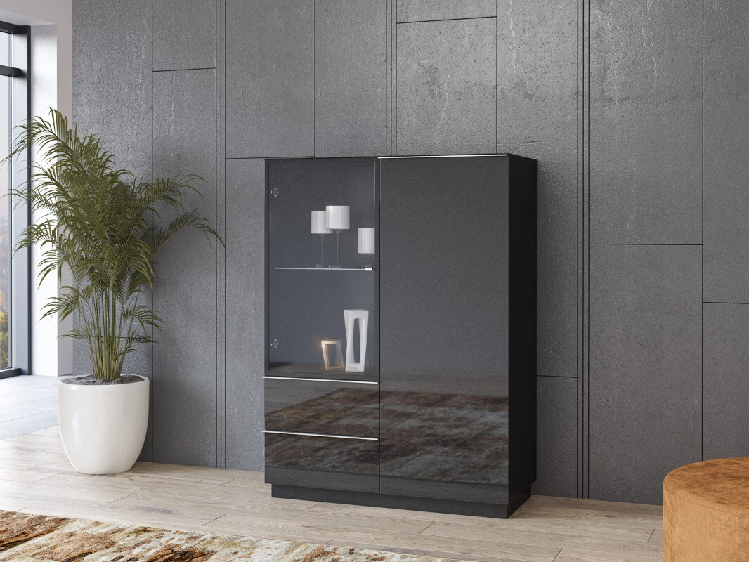 Cómoda Fervese 113 (Negro + Negro brillante)