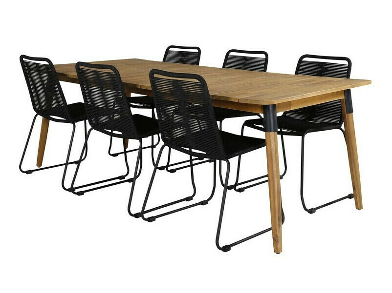 Conjunto de mesa y sillas Dallas 2879 (Negro)