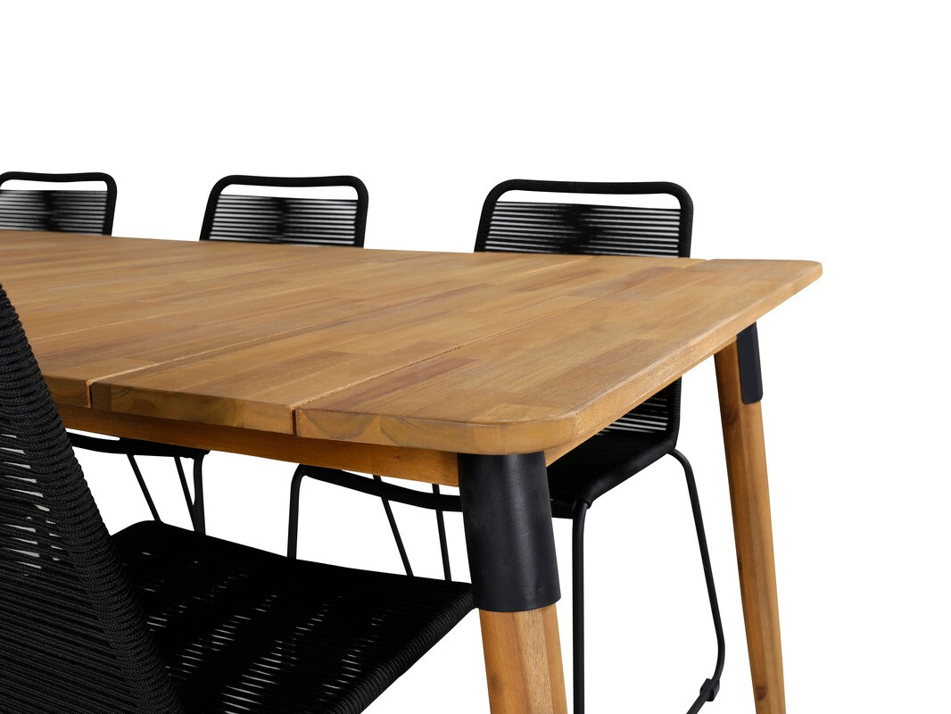 Conjunto de mesa y sillas Dallas 2879 (Negro)