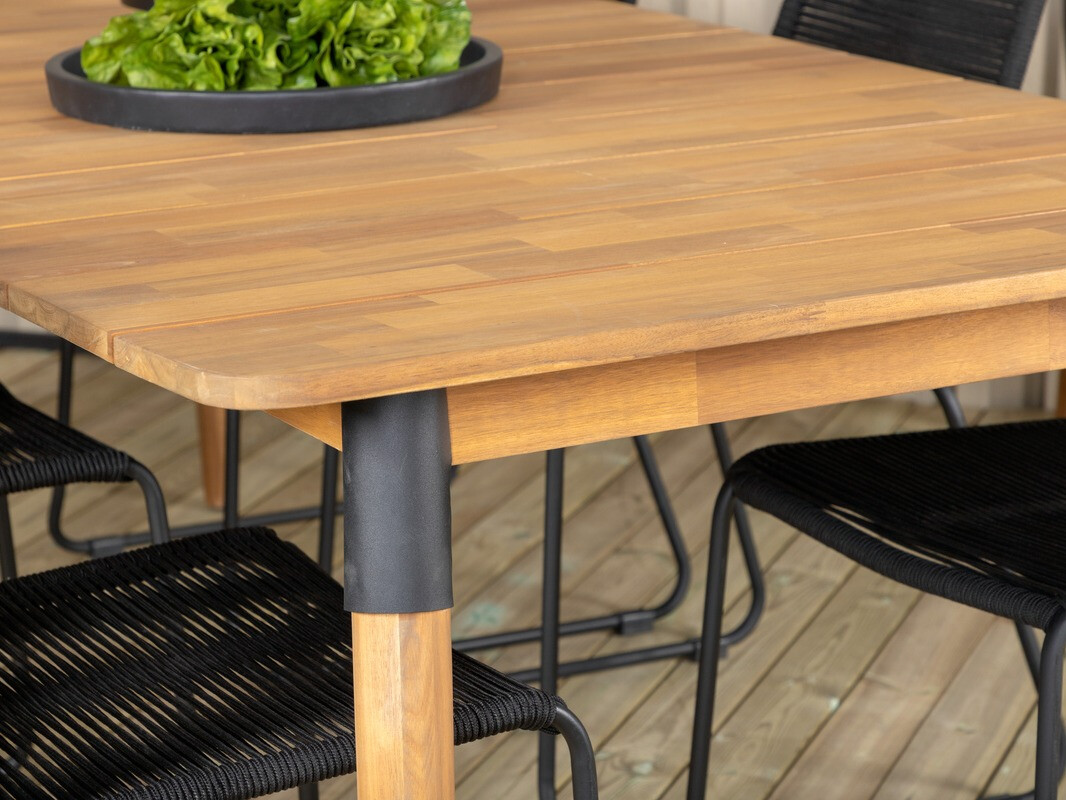 Conjunto de mesa y sillas Dallas 2879 (Negro)