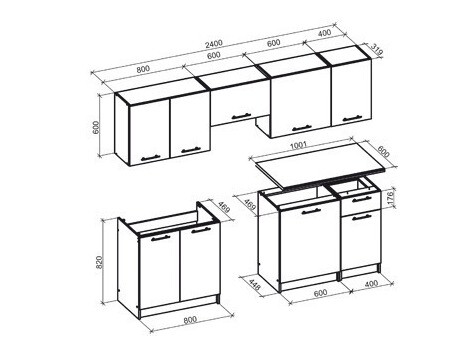 Conjunto de cocina Houston 856 (Roble wotan + Antracita)