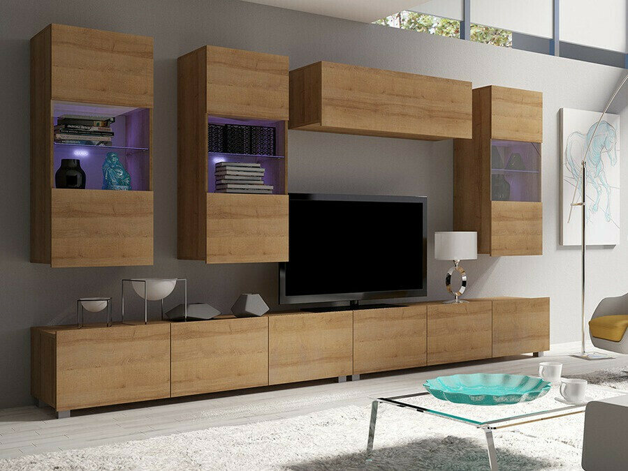 Conjunto de salón Tivdalu 109 (Roble dorado)