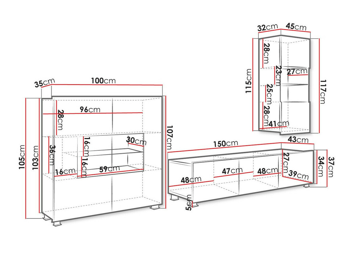 Conjunto de salón Tivdalu 111 (Roble dorado)