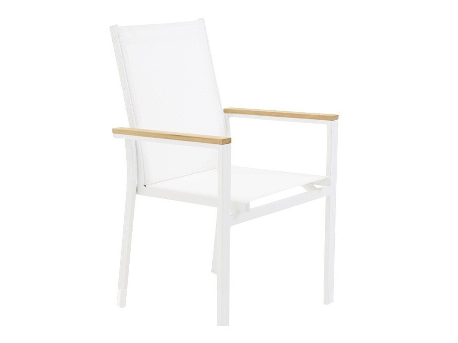Silla para exterior Dallas 2825 (Blanco + Marrón)