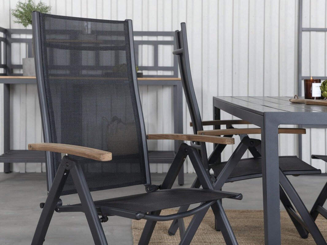 Silla para exterior Dallas 2848 (Negro + Marrón)