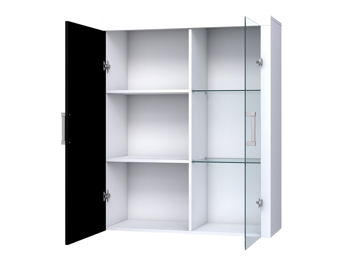 Conjunto de salón Odebeli 106 (Blanco + Negro brillante)