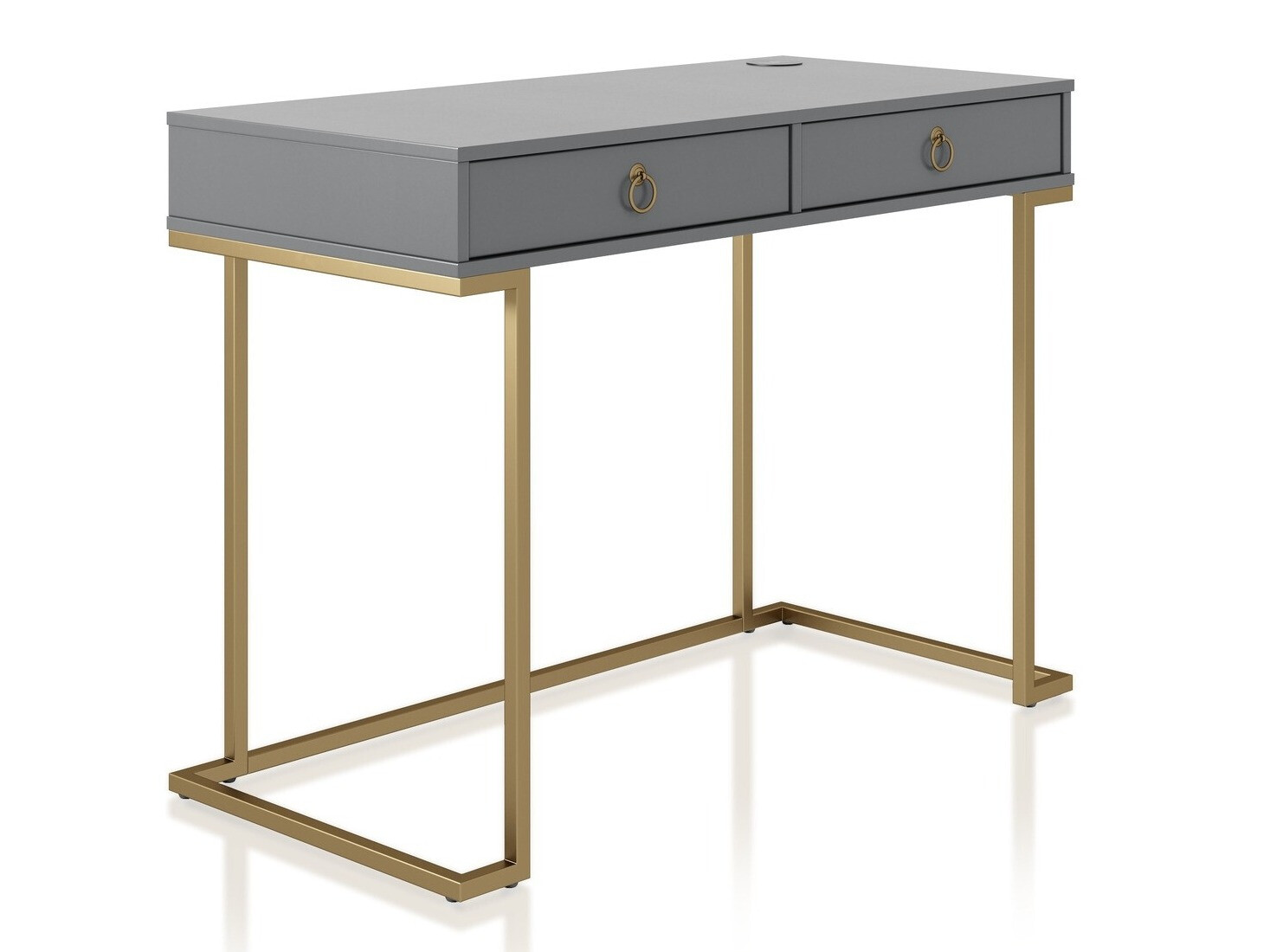 Mesa de oficina Fersale 100 (Grafito + Dorado)