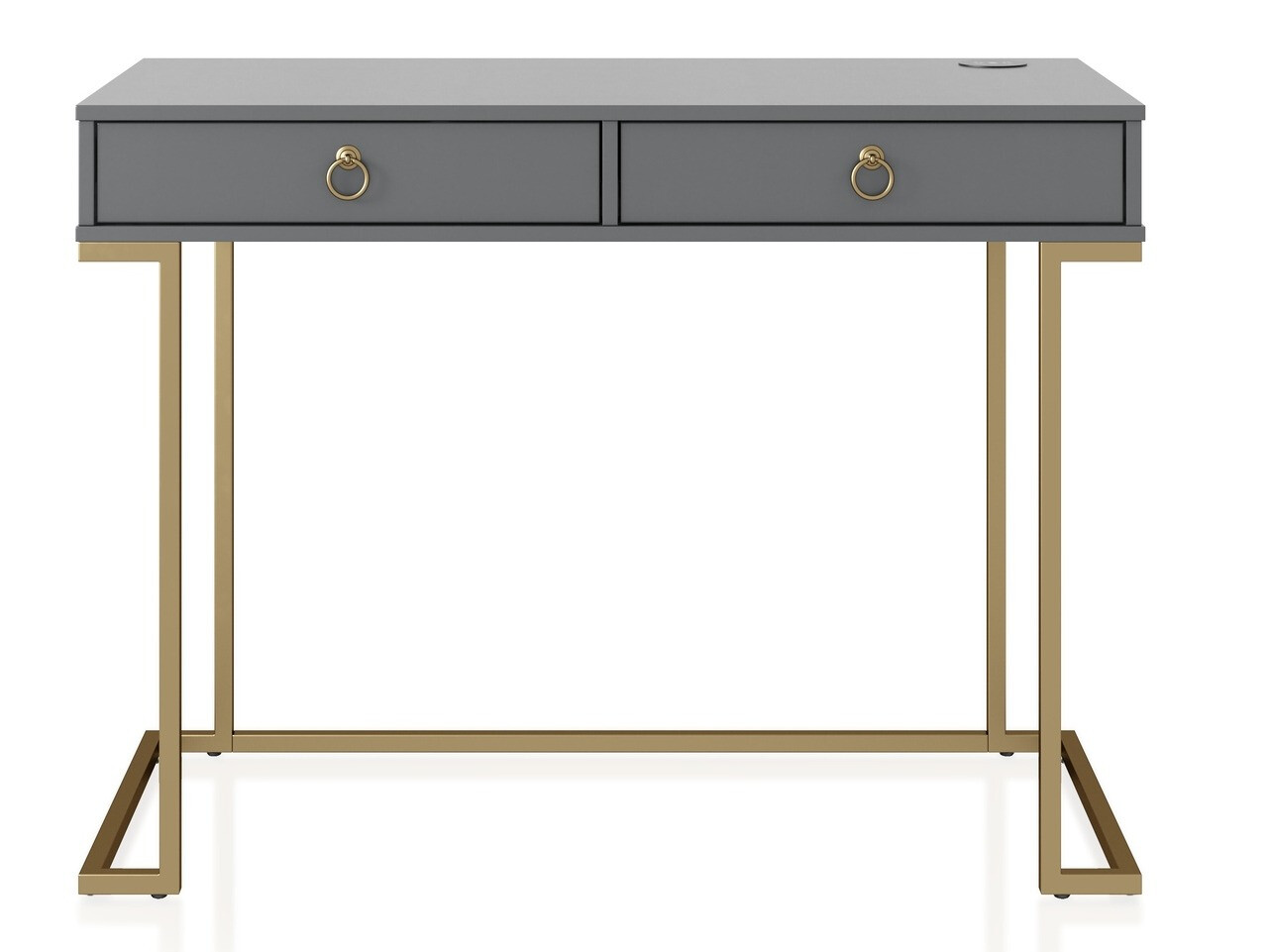 Mesa de oficina Fersale 100 (Grafito + Dorado)