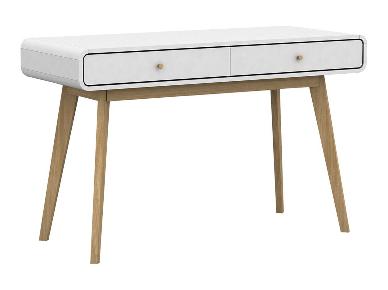 Mesa de oficina Elbtena 108 (Blanco + Roble)