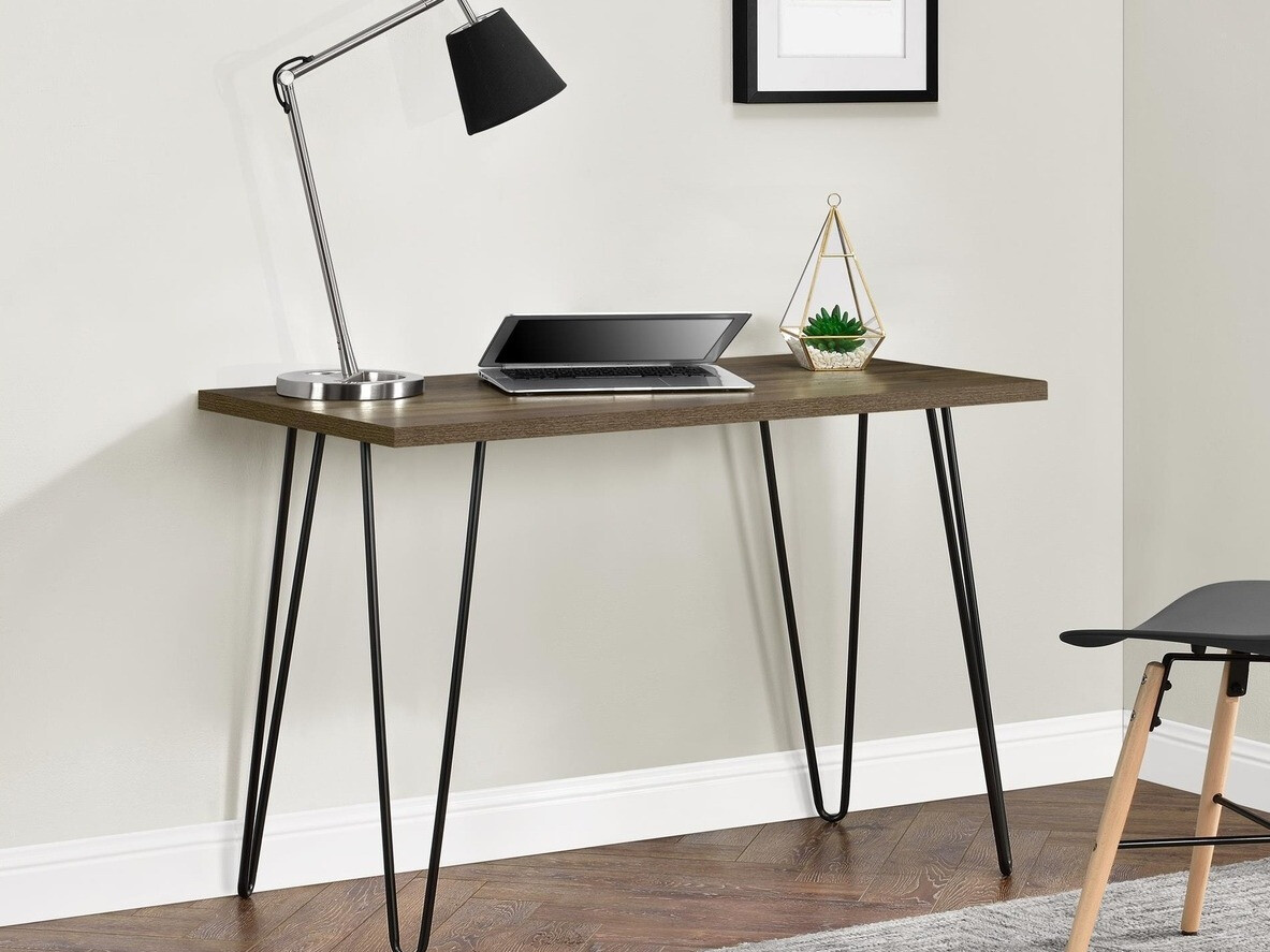 Mesa de oficina Nutive 102 (Nuez + Negro)