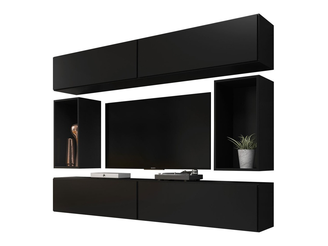 Conjunto de salón Corbele 106 (Negro)