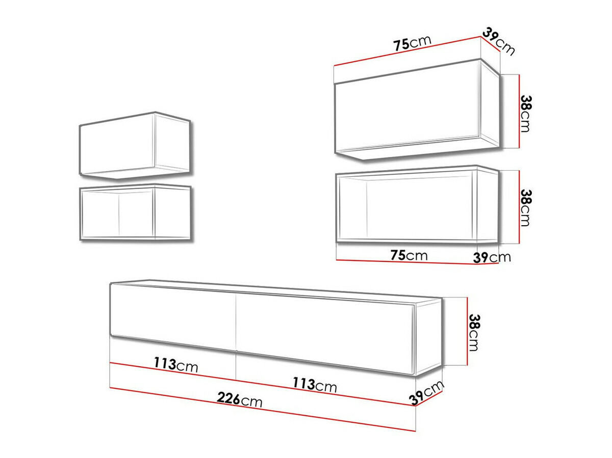 Conjunto de salón Corbele 108 (Negro)
