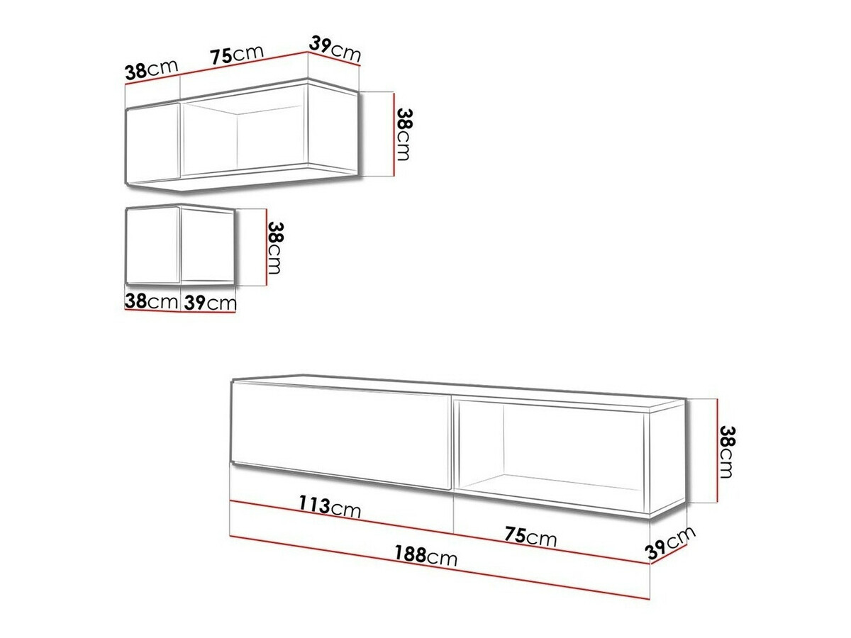 Conjunto de salón Corbele 110 (Negro)