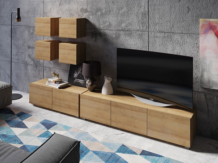 Conjunto de salón Tivdalu 132 (Roble dorado)