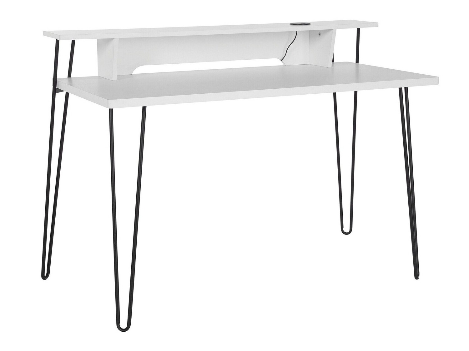 Mesa de oficina Denton 187 (Blanco + Negro)