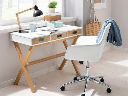 Mesa de oficina Denton 209 (Blanco + Pino)