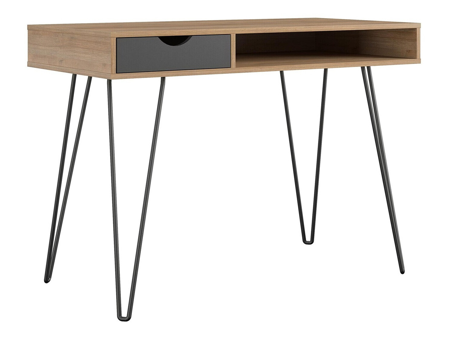 Mesa de oficina Novogratz 148 (Luminoso madera + Negro)