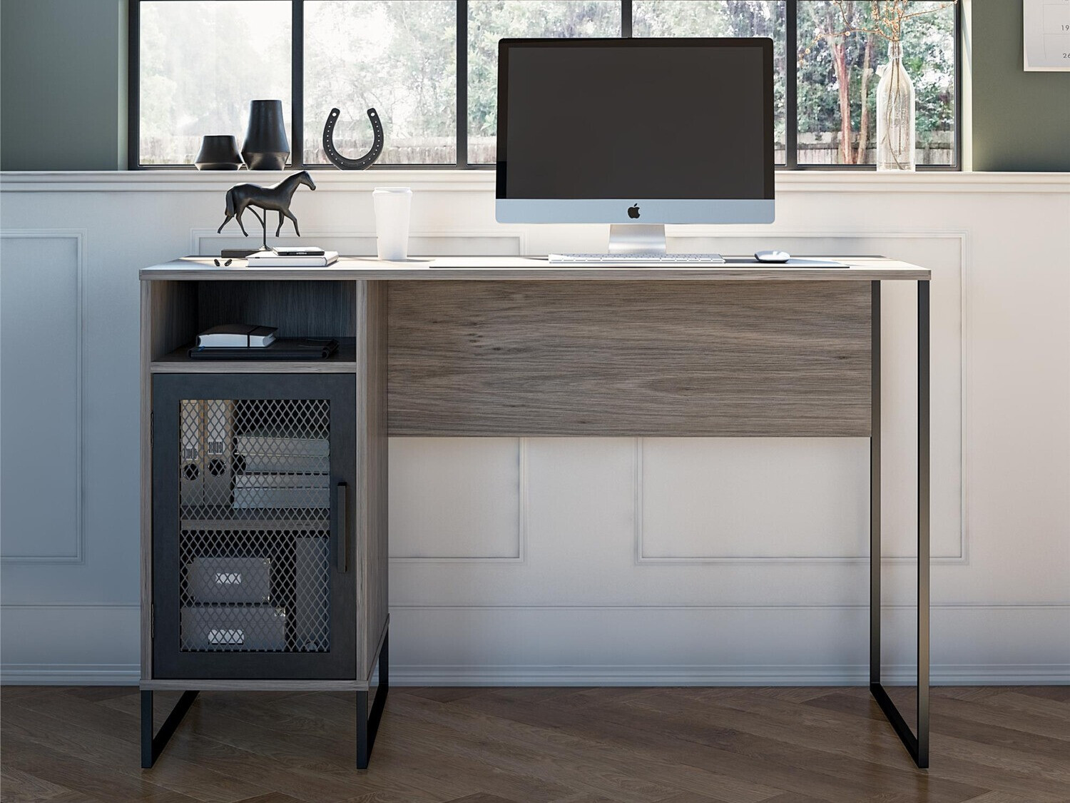 Mesa de oficina Tulsa 231 (Roble gris)