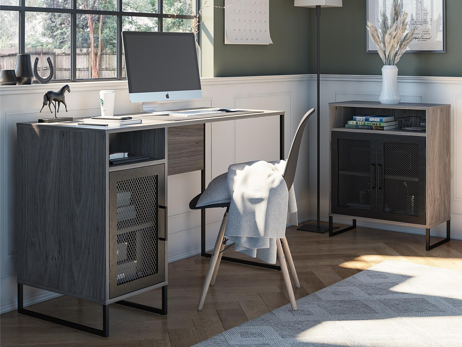 Mesa de oficina Tulsa 231 (Roble gris)