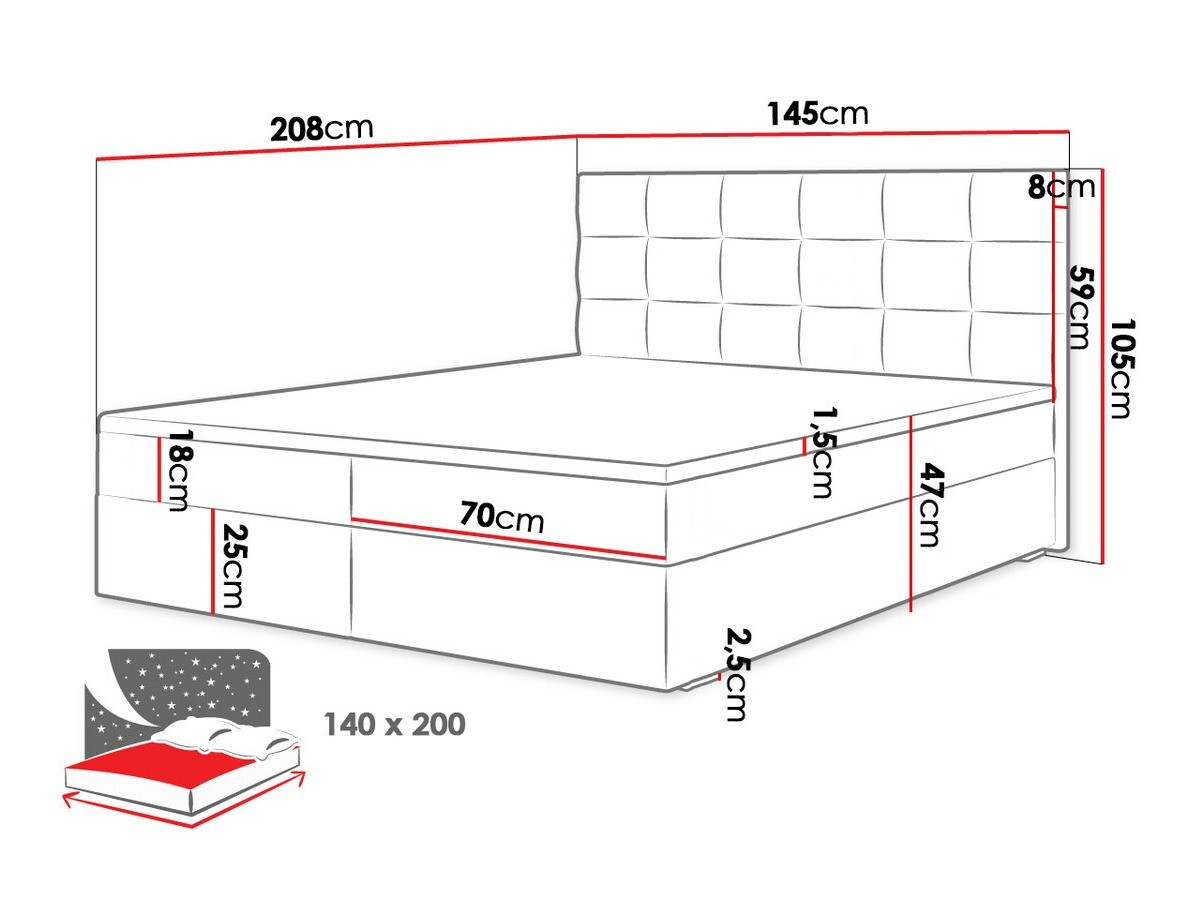 Cama continental Memphis 115 (Rico 20)