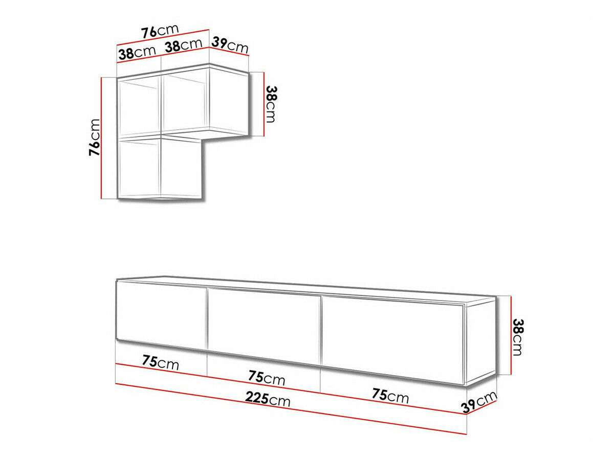 Conjunto de salón Corbele 111 (Blanco)