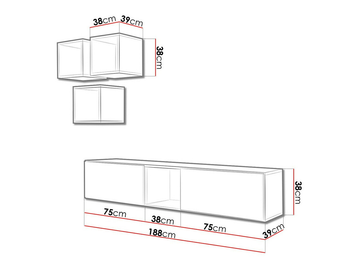 Conjunto de salón Corbele 113 (Blanco)