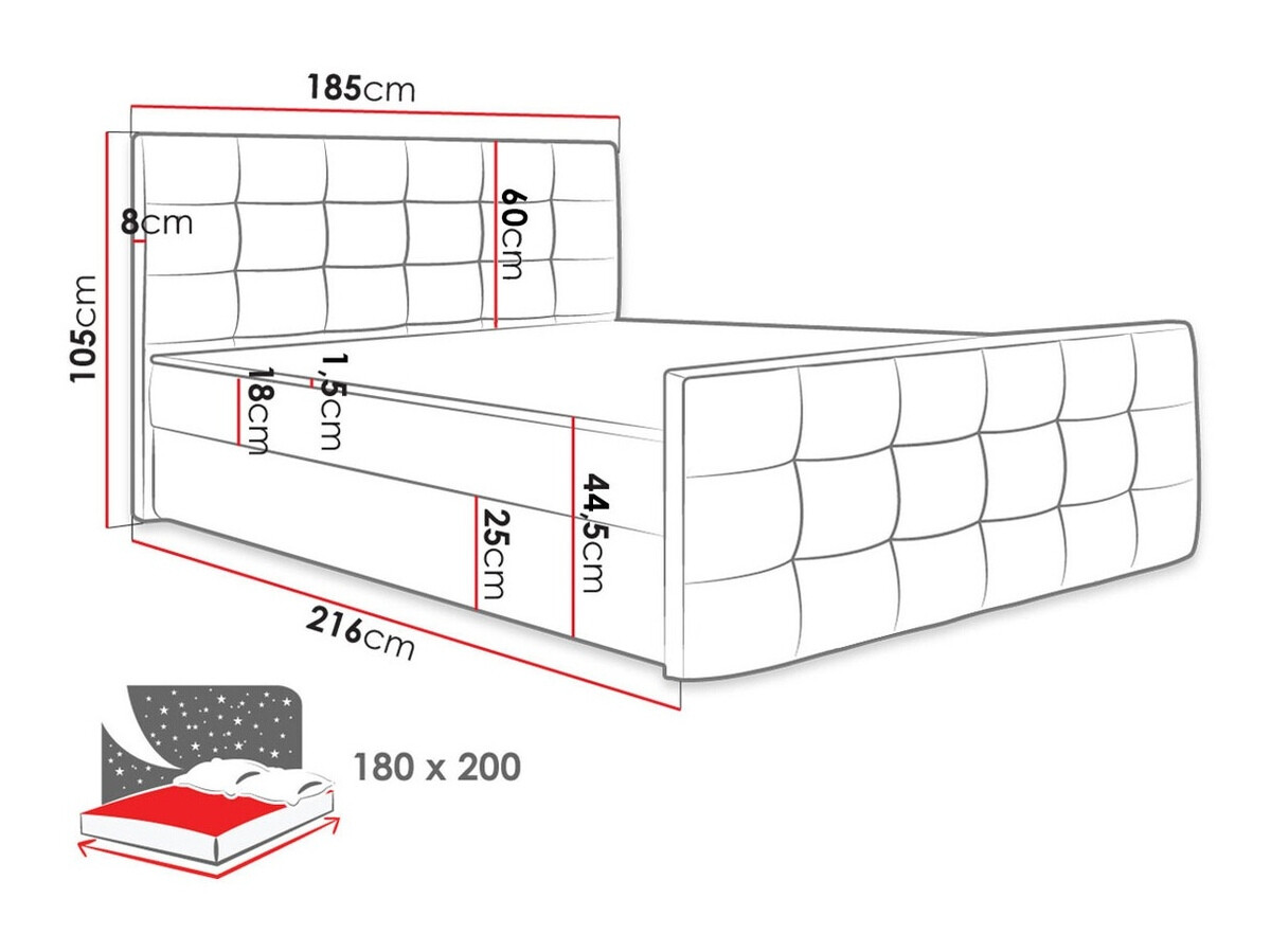 Cama continental Memphis 100 (Rico 19)