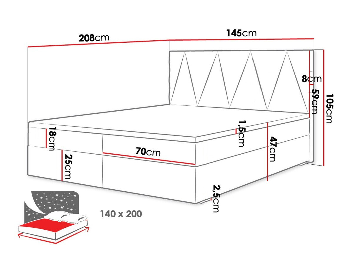 Cama continental Memphis 116 (Rico 20)