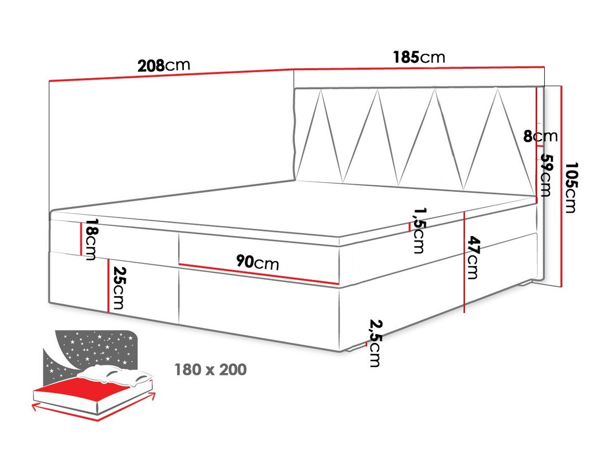 Cama continental Memphis 116 (Rico 20)