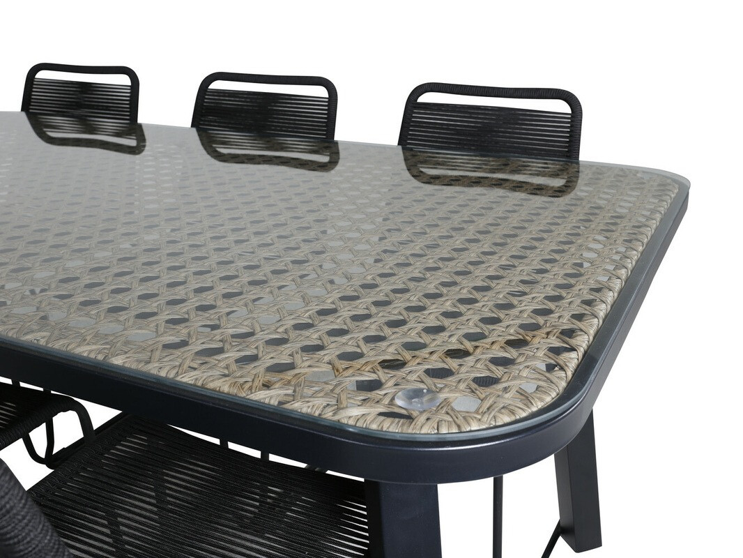 Conjunto de mesa y sillas Dallas 2477 (Negro)
