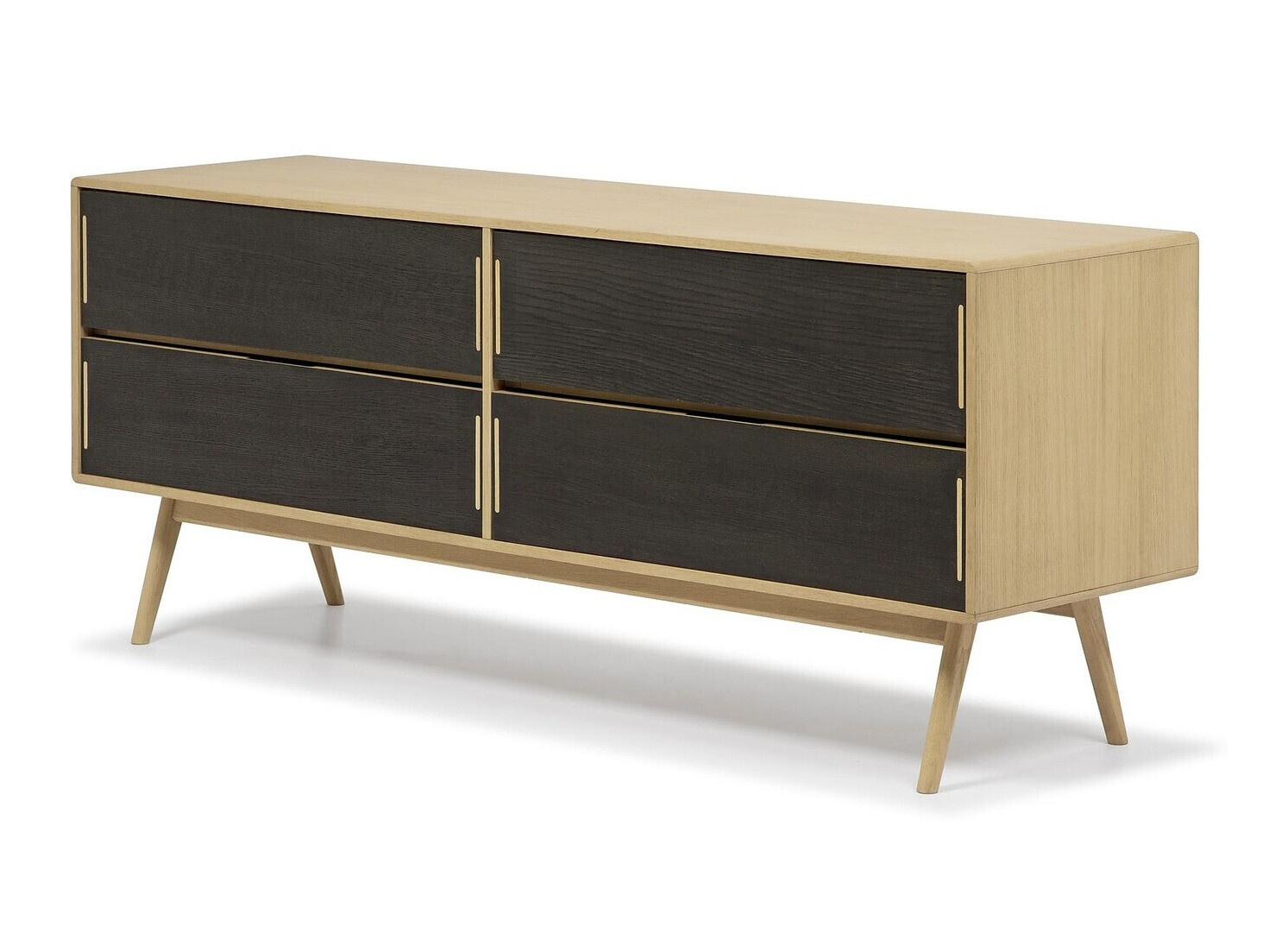 Cómoda Albelu 107 (Roble + Roble oscuro)