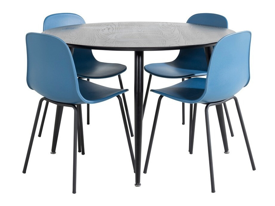 Conjunto de mesas y sillas para comedor Dallas 1622 (Azul + Negro)