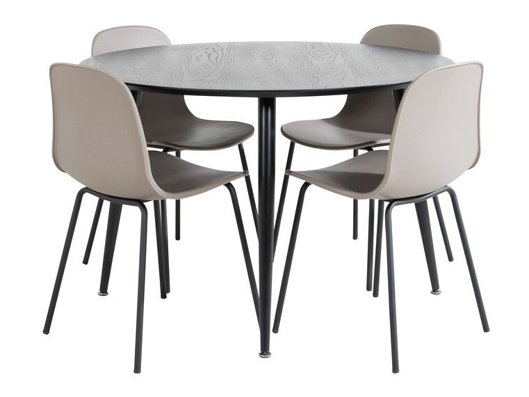 Conjunto de mesas y sillas para comedor Dallas 1622 (Chaqui + Negro)