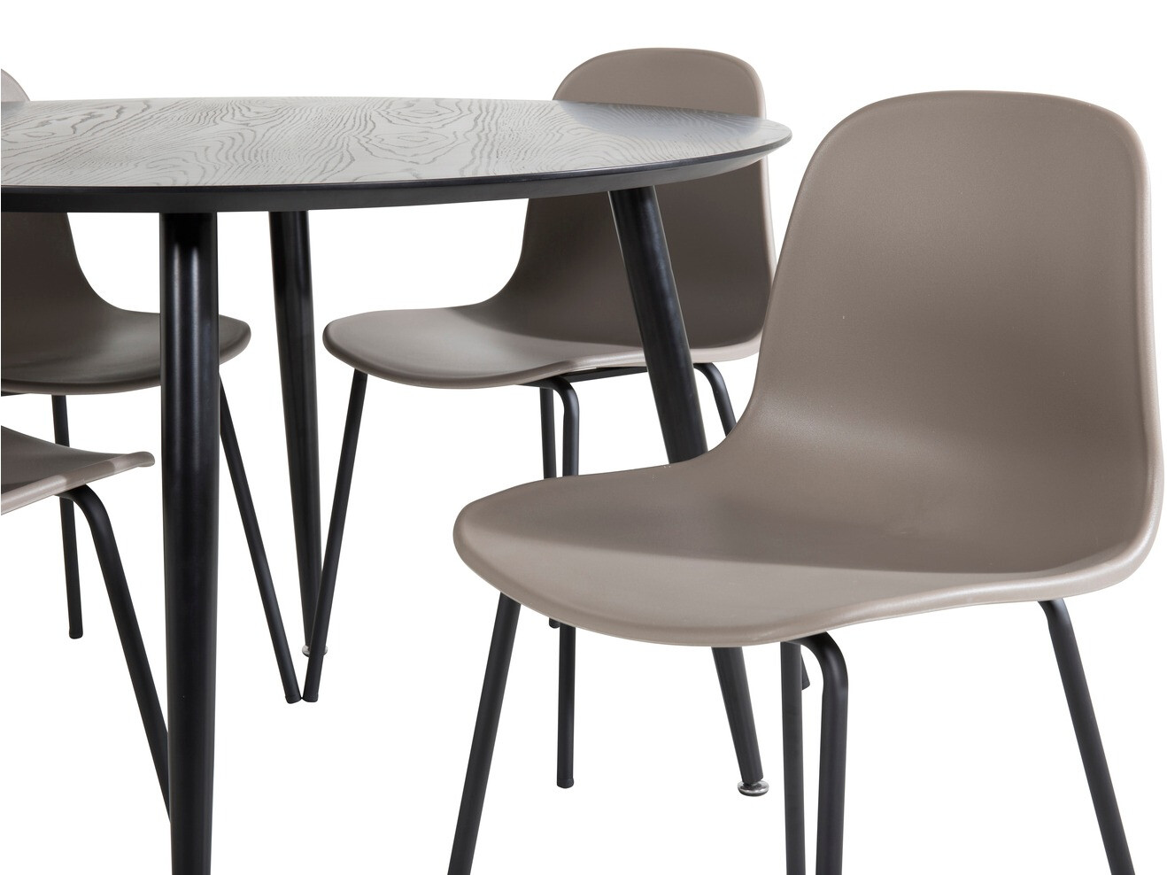 Conjunto de mesas y sillas para comedor Dallas 1622 (Chaqui + Negro)