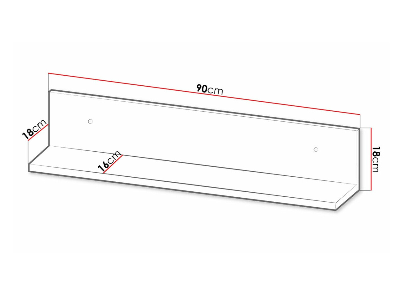 Estantería de pared Tenodeu 111