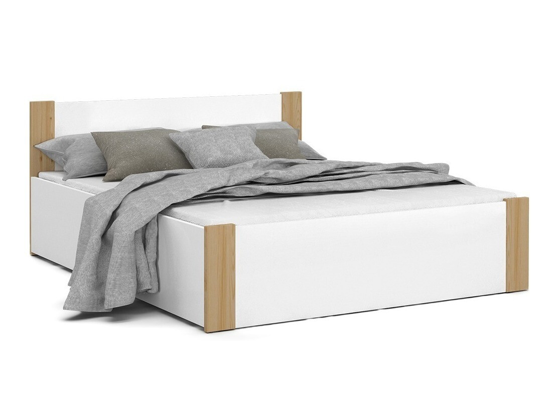 Cama Aurora 154 (Blanco + Pino)